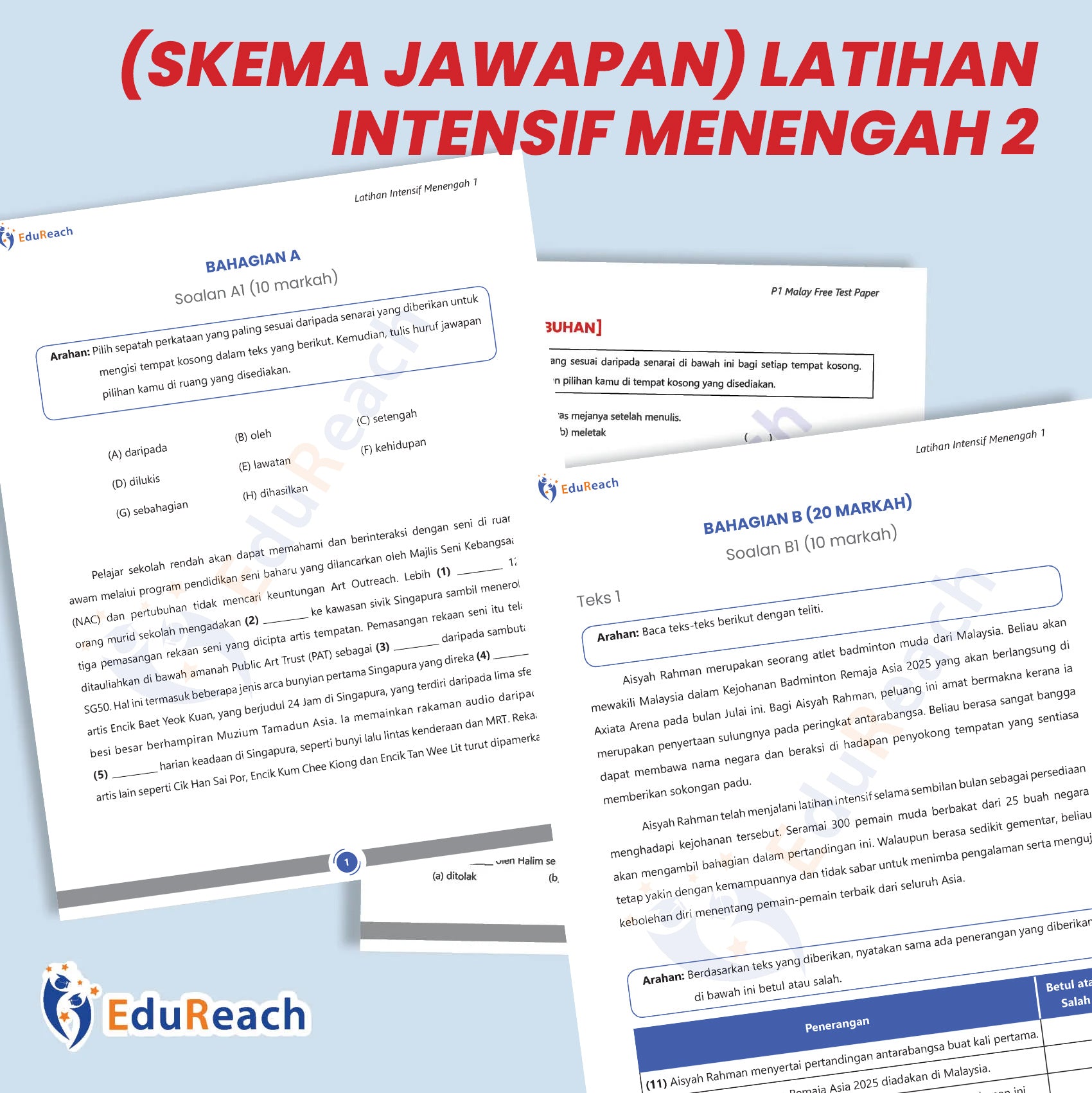 (Skema Jawapan) Latihan Intensif Menengah 2